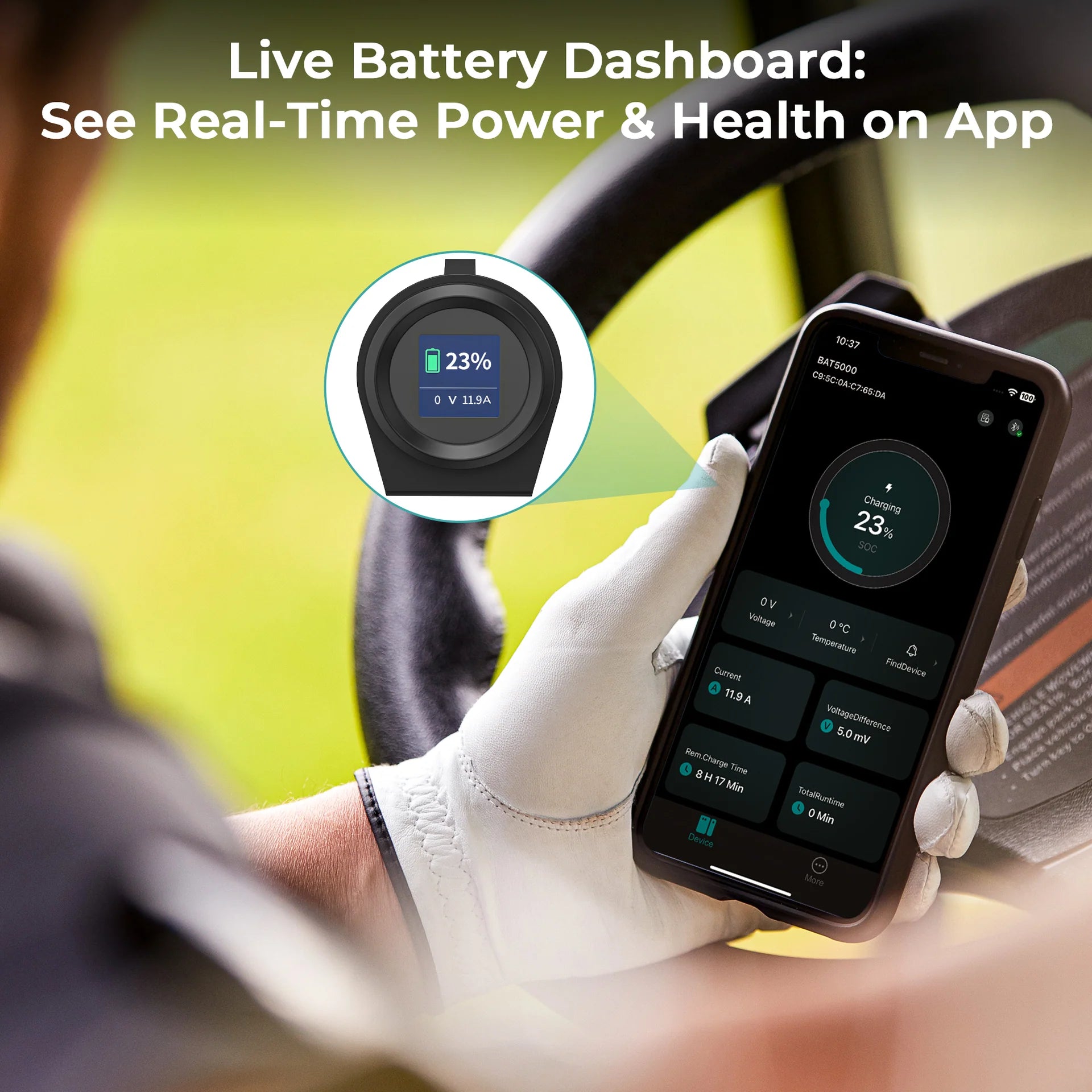 BATTLite 51.2V 100Ah Lithium Golf Cart Battery BAT5000, 5.12kwh Energy, ＞4,000 Cycle Life