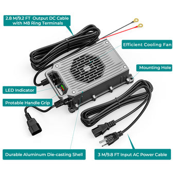 BATTLite 48v 15A LiFepo4 Golf Cart Battery Charger