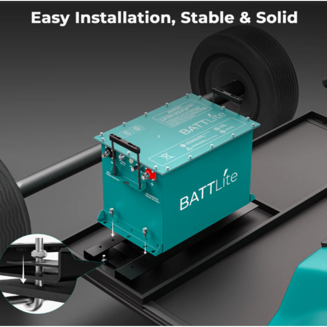 BATTLite 48v Golf Cart Battery Bracket for Club car